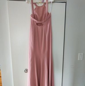 Desert rose dessy group bridesmaid dress